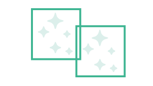 Funkelnde Sterne in zwei Rahmen